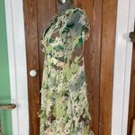 ASOS NWT DESIGN Tiered Ruffle Floral Strappy Lace Up Back Midi Dress ~ 6 Photo 7