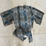 Buddy Love NWOT Snakeskin Print Crop Tie Top Sz medium Photo 4