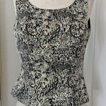 Tahari Y2k vintage jacquard metallic cropped dress sleeveless blouse Photo 0