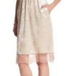 Madison & Berkeley  Womens Pearl Crushed Velvet‎ Lace Pocket Slip Dress Large Photo 0
