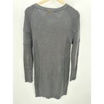 prAna  Dress Women SMALL‎ Grey Two-Tone Avalone V-Neck Knit Long Sleeve Sweater Photo 1