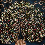 Vintage Peacock Tote Bag Black Photo 1