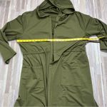 SheIn Olive Green Hooded Cardigan with Tie Waist, Size 2XL Photo 10