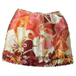 Nanette Lepore Silk Linen Blend Multicolor Ruffle Skirt Size 6 Photo 4
