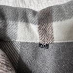 Woman’s Flannel Fleece Jacket Sherpa Button Up Shacket size XXL Gray Photo 2