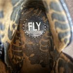 Fly London  Yip Black Ruched Leather Slouchy Wedge Platform Ankle Boots Bootie 40 Photo 6