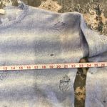 Les Soeurs Distressed Blue Purple Cropped Sweater Photo 3