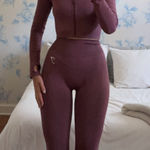 Gymshark  2-Piece Bundle Small Burgundy Leggings & Jacket  Photo 0