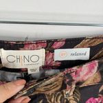 Anthropologie  chino tropical floral relax fit tuxedo striped‎ pants size 27 Photo 5