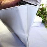 Vintage White One Snap Clutch Purse Bag Gold Photo 3