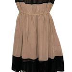 Issi Ladies Sleeveless Flowy Bottom Brown/Black Short Sleeve Dress SZ XSmall Photo 3