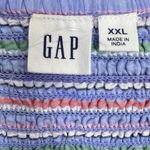 Gap Womens Babydoll Tank Dress XXL Blue Striped Rainbow Smocked Coastal Beachy Photo 8