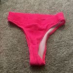 Amazon New swim crinkle texture hot pink padded swim suit bra size small Photo 7