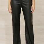 Tinseltown  Women's Black High Waisted Faux Leather Straight Leg Trouser Pants Photo 0