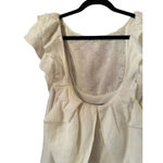 Ark & Co. White Cotton dress open back lace insert ruffles S whimsical fun cute Photo 3