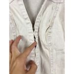 Free People  Women’s Denim Light Pink Wash Snap Front Shaped Western Jacket Sz S Photo 11