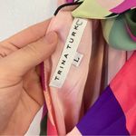 Trina Turk  silk Rancho wind chimes multicolored stripped dress size large Photo 5