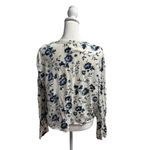 THE GREAT. Long Sleeve Sleep Tee Top Midnight Autumn Floral Blue White 2 Medium Photo 2