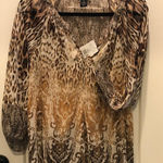 Women’s New Direction Blouse XL Brown Photo 0
