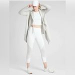 Athleta Vista Wrap Gray Open Front Hooded Cardigan Sweater Top Size Small Yoga Photo 7