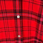 J.Jill Womens 2X Red Plaid Rayon Button Down Long Sleeve Shirt Top Photo 5
