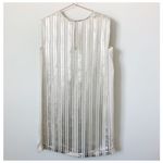 Rebecca Minkoff  • Lars Silk Sleeveless Metallic Stripe Shift Dress Size S Photo 4