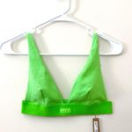 SKIMS  cotton rib plunge bralette in neon green size S Photo 7