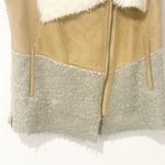Anthropologie  Saturday‎ Sunday Size Medium Sherpa Full Zip Moto Vest Full Zip Photo 3