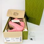 Gucci Matelasse Charlotte Pink Nappa Leather Logo Heel Pumps Size EU 36.5 Photo 1