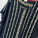 By Together Boho Embroidered Slouchy Oversized sleeve Top Black Size Me… Photo 2