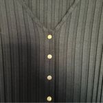 Nation Ltd Mayumi Slim Rib Snap Cardigan Sweater in Jet Black Size Medium Photo 7