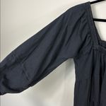 Free People  Lou Jean Babydoll Dress Long Sleeve Women’s Size Small Dark Gray Photo 4