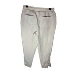 Anthropologie Women's Ivory Cropped Joggers M Snap Ankle Casual Pants Photo 1