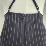 Forever 21 Black White Pinstripe Bodycon Backless Mini Dress Office Siren M Photo 4