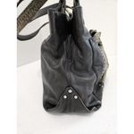 Chi by Carlos Falchi Lambskin & Snakeskin 3 Compartment Shoulder Handbag Black Photo 3