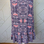 Amanda Uprichard  Mini Dress Drop Hem Tie Neck Geometric Print Pink Purple Small‎ Photo 8