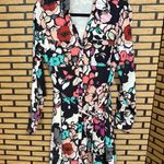 EXPRESS  Black Floral The‎ Portifino Shirt Dress Size Small Photo 0