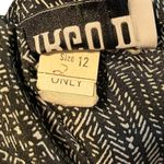 VIRGO II Vintage 80s Women's 12 Black‎ & White House Belted Shirt Dress Collared Black Photo 6