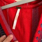 Free People  Red Hooded Dress Casual Women Size M Boho MIDI Clothing Summer Photo 2
