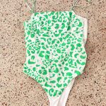 ZARA green leopard printed women cami top bodysuit/S Photo 2