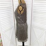 Rock & Republic  Metallic Crinkle Shift‎ Party Dress Silver Small Photo 1
