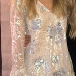 Free People White Sequin Dress Photo 0