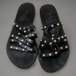 Ancient Greek sandals‎ Niki nails 36 black handmade in Greece $260 Size 6 Photo 0