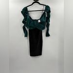 NBD  Cecily Mini Dress in Green & Black Photo 6