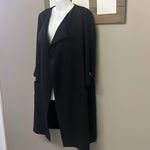 VICI OnTwelfth Women’s Black Pocketed Cascading Open Front Drape Coat- Medium Photo 2