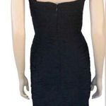 Papell boutique Black Ruched with lite black sparkle beading Midi Dress sz 10 Photo 1