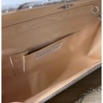 Gunne Sax Vintage  Jessica McClintock Silver Glitter Purse Rhinestone Bow Clutch Photo 6