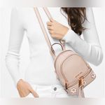 Michael Kors  Women’s Rhea Mini Floral Appliqué Leather Backpack Photo 2