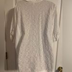 cj banks  100% Cotton Floral Lace Button Up Roll Sleeve Plus Size 2x Embroidered Photo 2