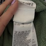 LCW Casual Crew Neck Short Sleeve Green Textured Boxy Fit Gauze Knit Short Photo 7